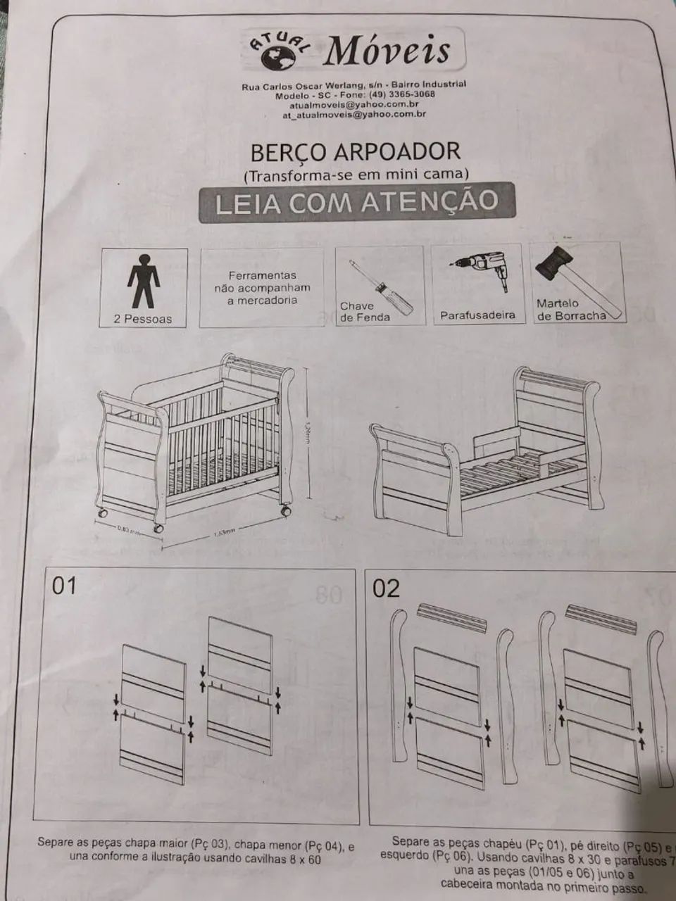 Berço usado em bom estado + colchão  - Foto 2