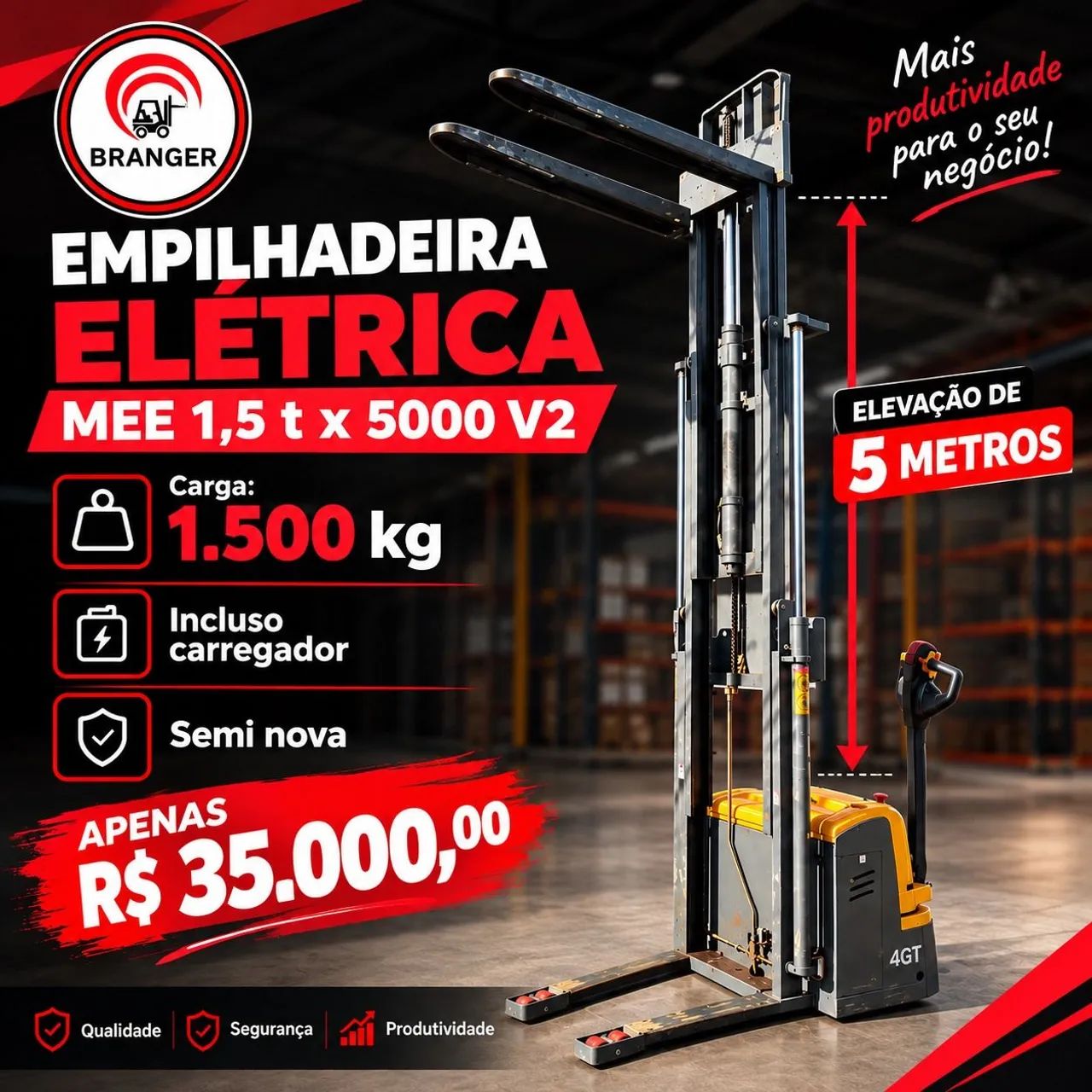 Empilhadeira eletrica 