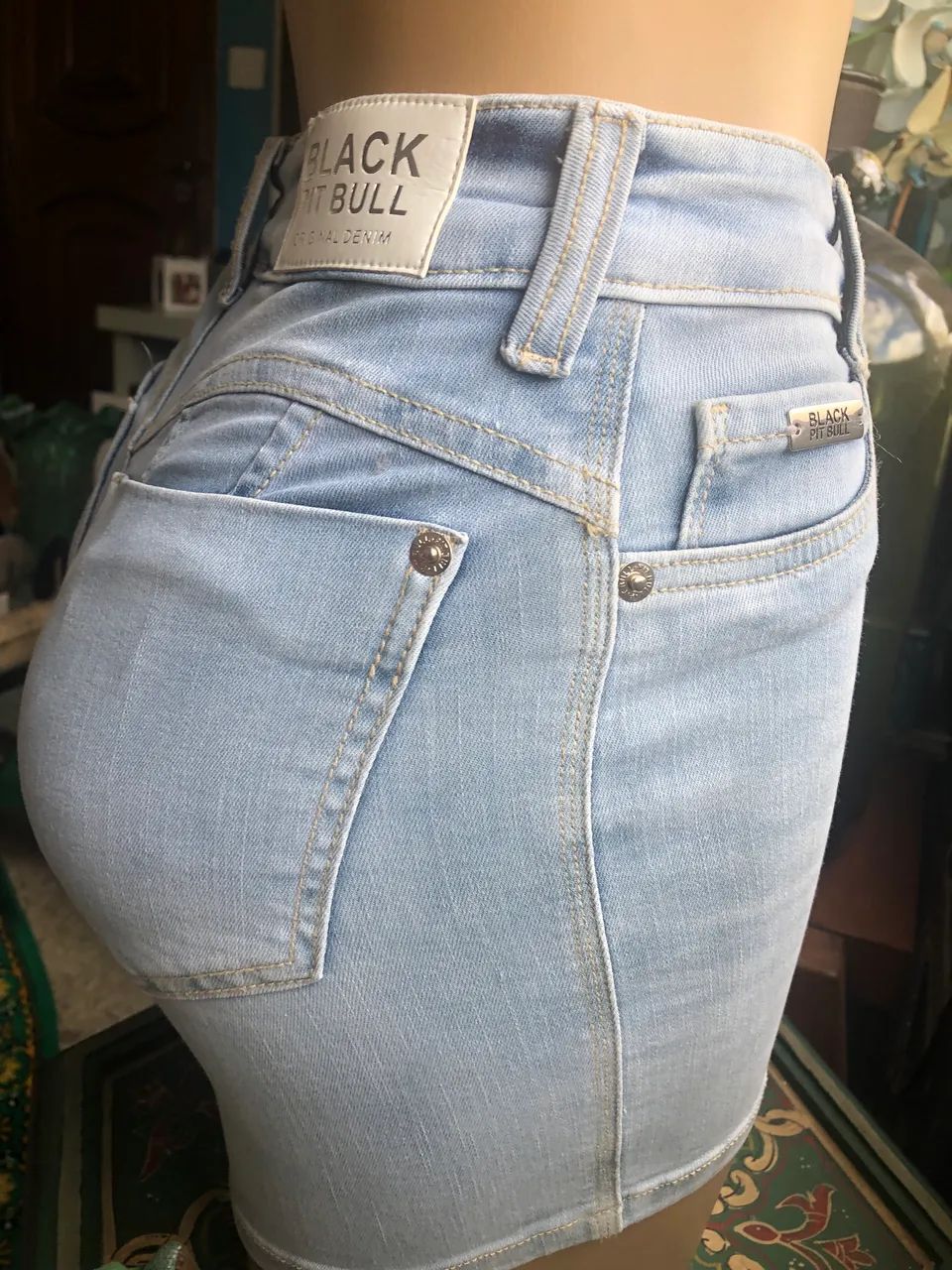 Shorts Jeans 36 Marca Pit Bull Original  - Foto 4