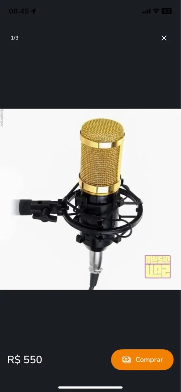 Vendo microfone condensador BM800