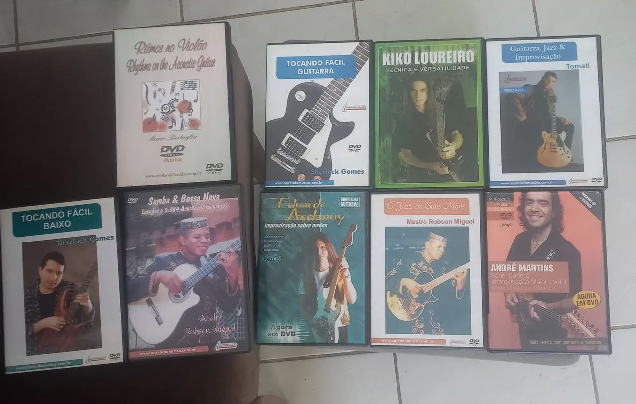 Lote 39 DVDs aulas e shows