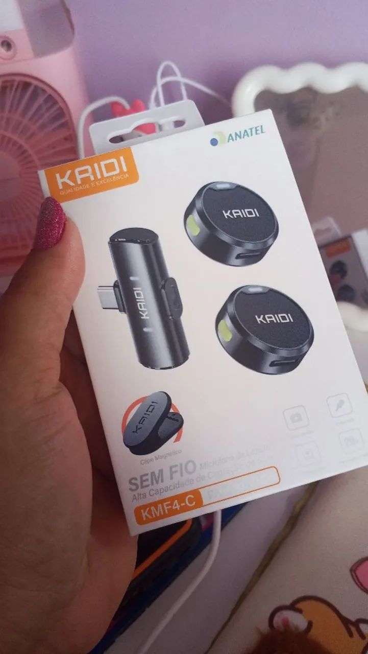 Microfone sem fio de lapela Kaidi