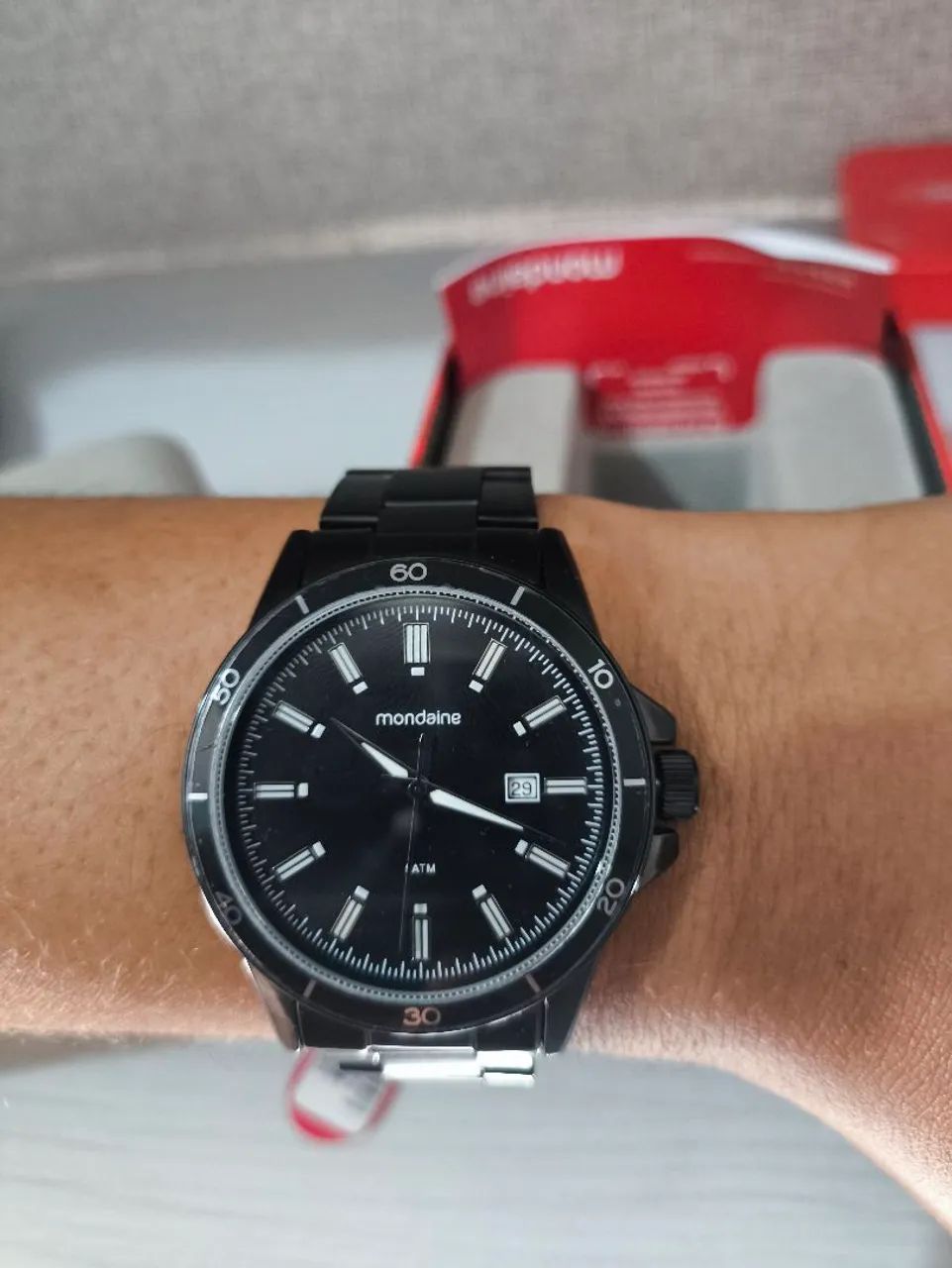 Relógio Mondaine ALL BLACK Aço Original  - Foto 3
