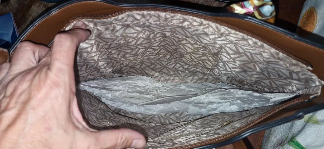 Bolsa nova marrom de couro sintetico LINDA - Foto 4