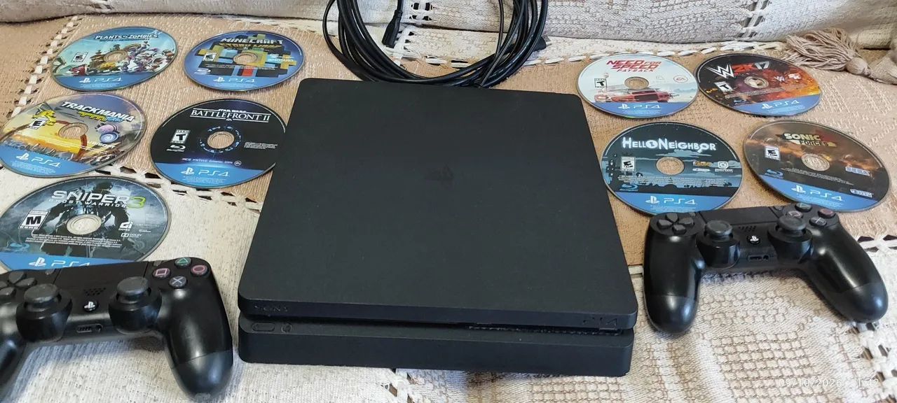 Ps4 slim com 9 jogos - Foto 4