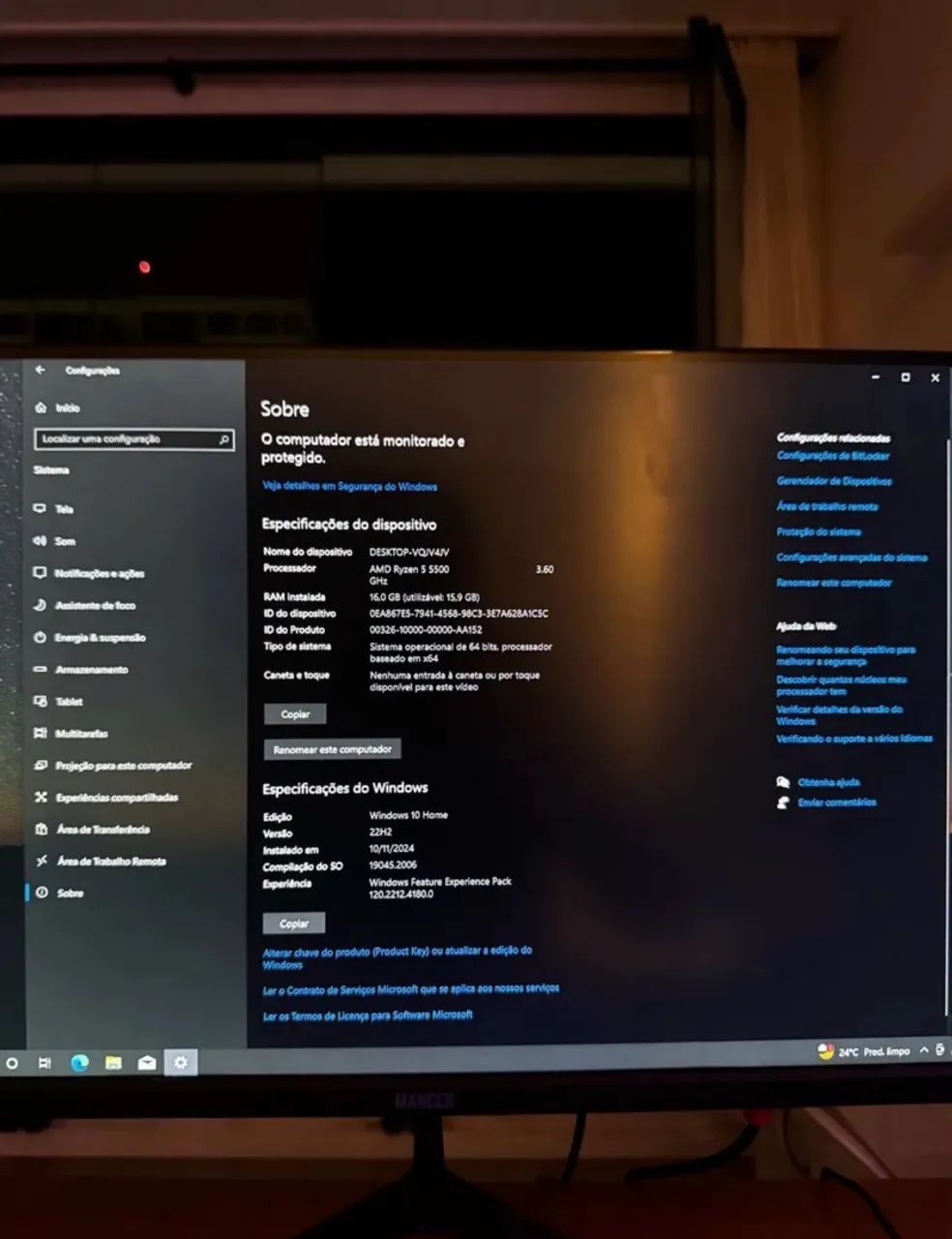 PC Computador Completo Ryzen 5500 + Placa de Video - Foto 2