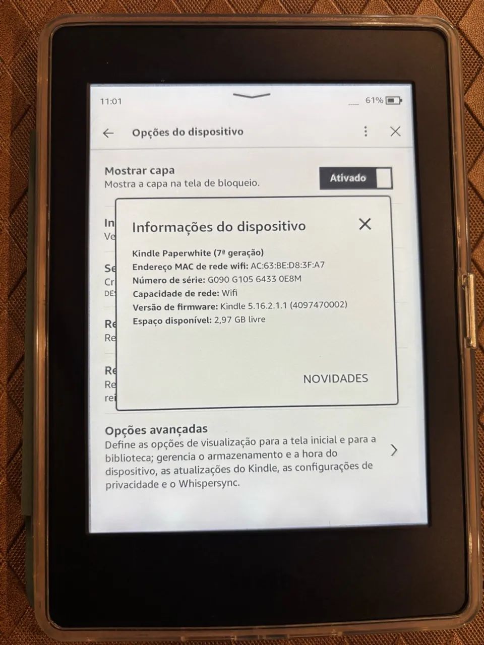 Kindle Paperwhite (7ª geração) impecável  - Foto 2