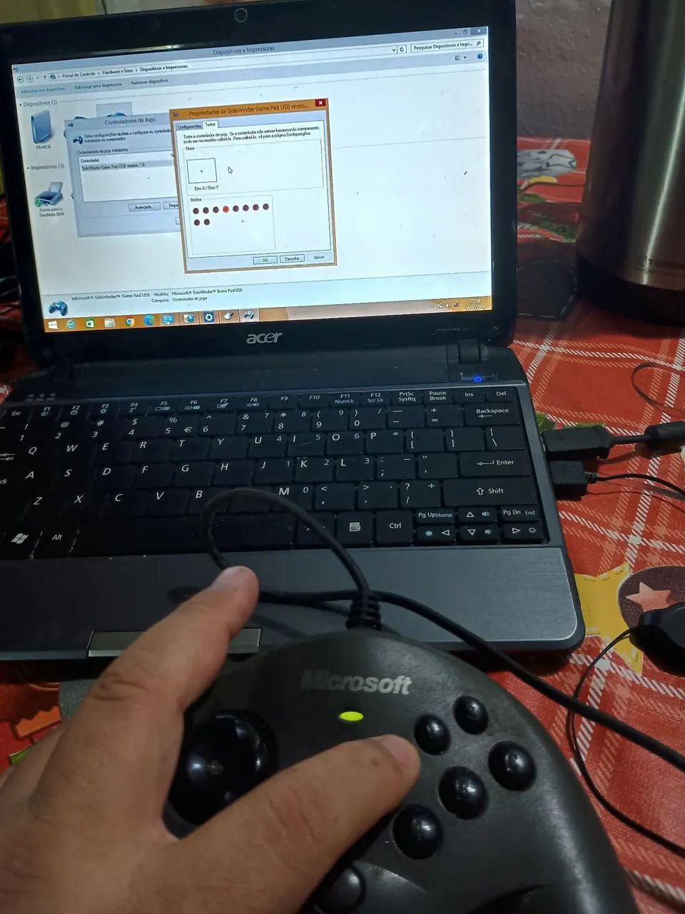 Controle Sidewinder Microsoft antigo para Pc  - Foto 3