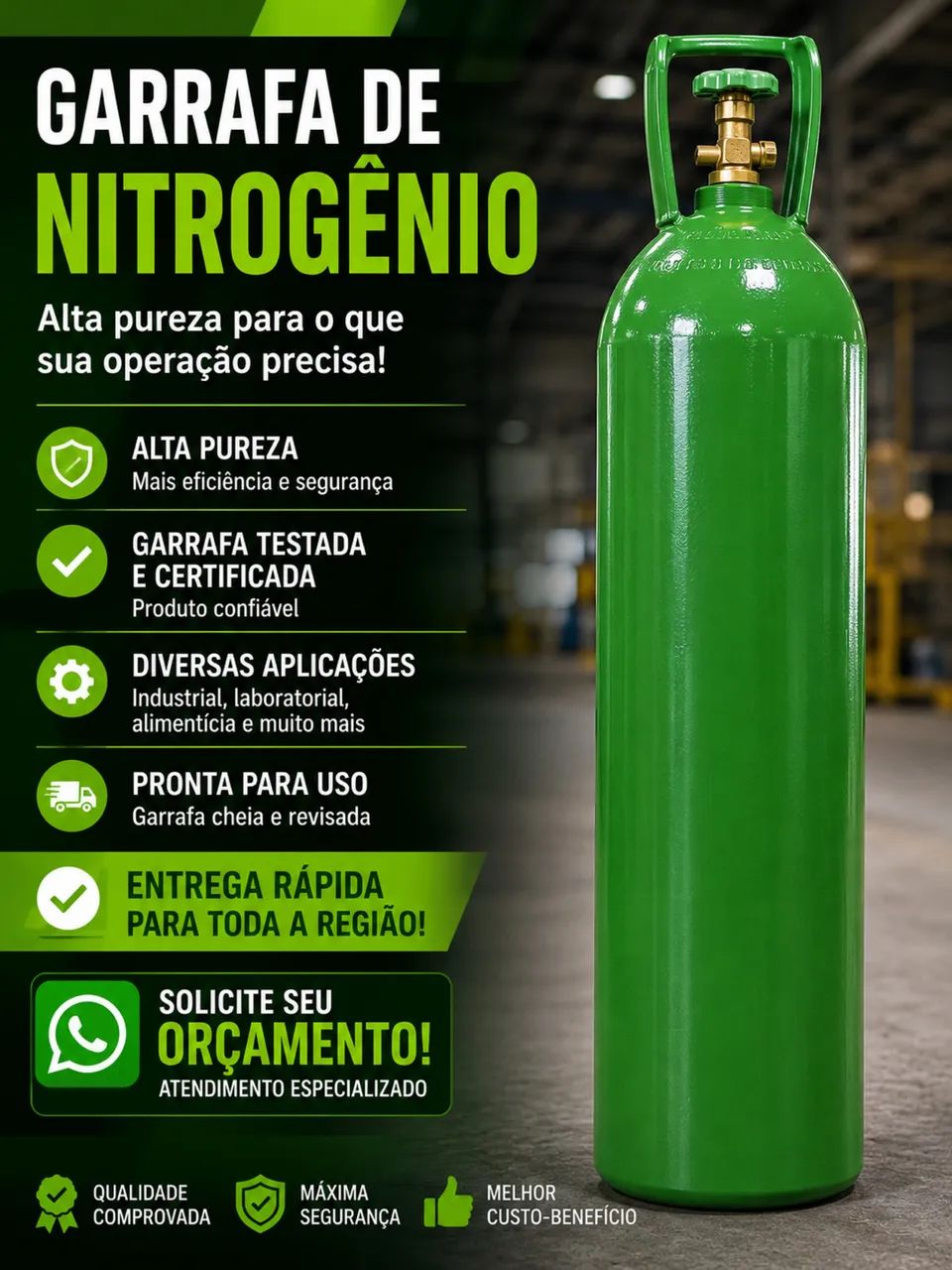 Garrafa de nitrogênio 
