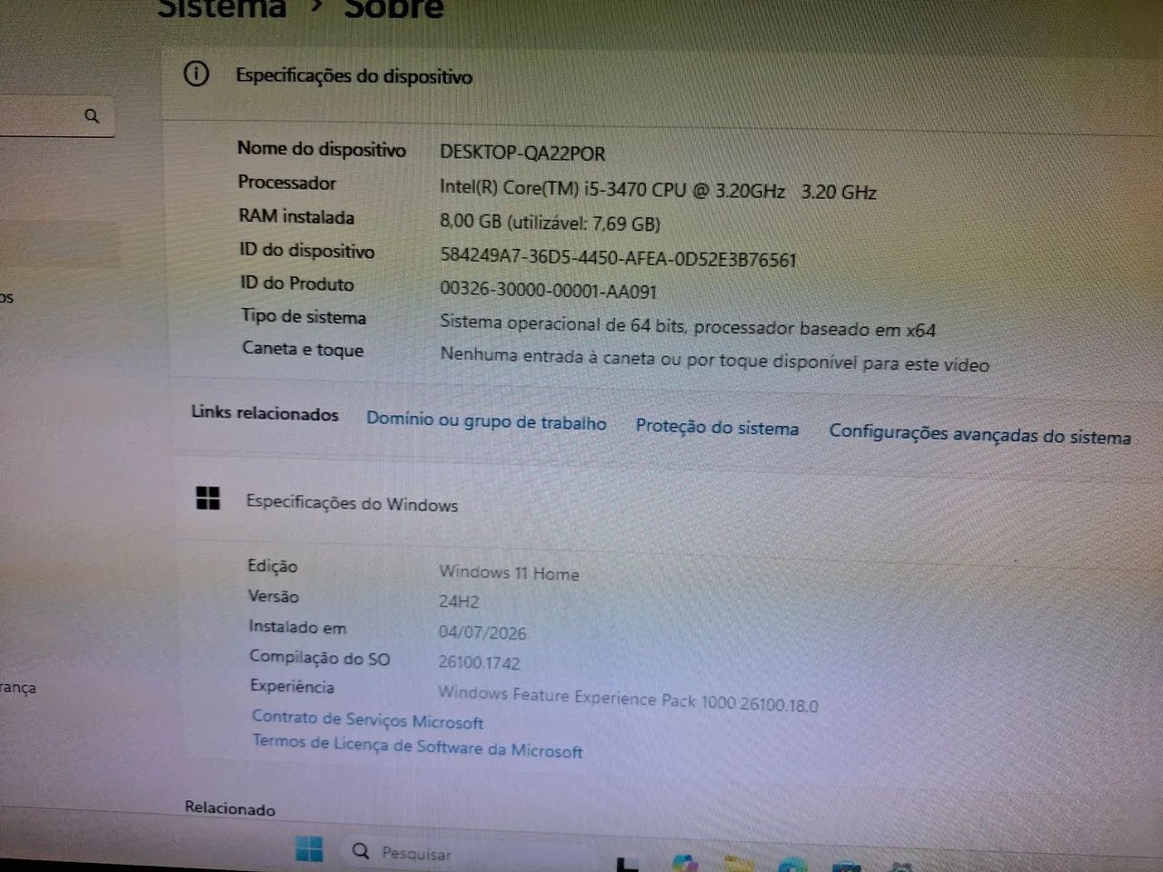 Cpu i5 3a geração 8gb RAM 120gb ssd  - Foto 2