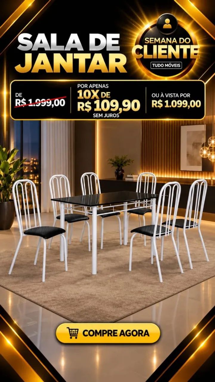 Sala de jantar 6 caseiras 