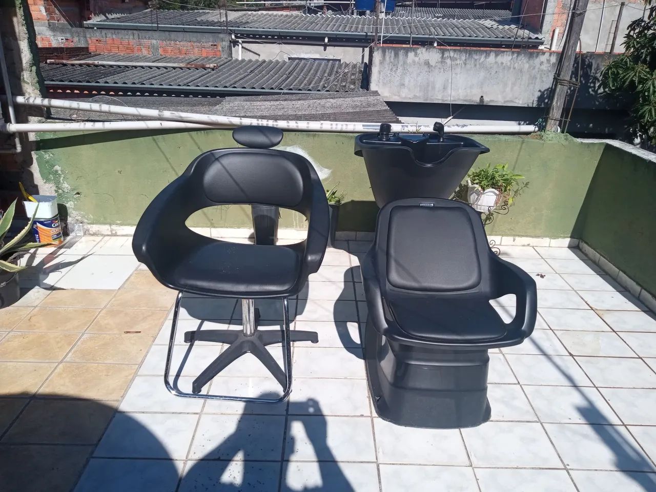 Cadeira de cabeleireiro e lavatório de cabeleireiro  - Foto 2