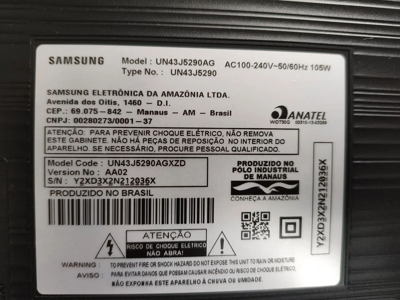 TV Samsung 43 polegadas - UN43J5290AG com defeito - Foto 2