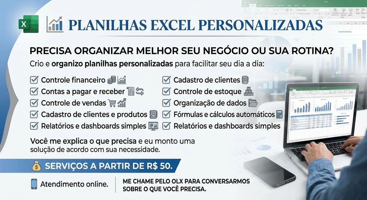 PLANILHAS EXCEL PERSONALIZADAS