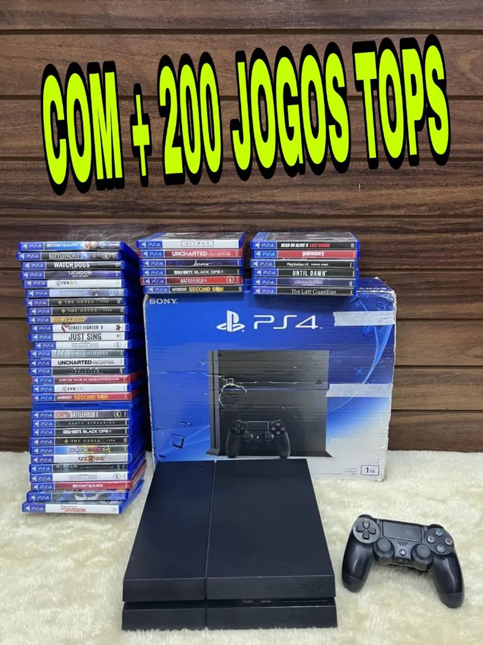PS4 1 TB + 200 JOGOS 