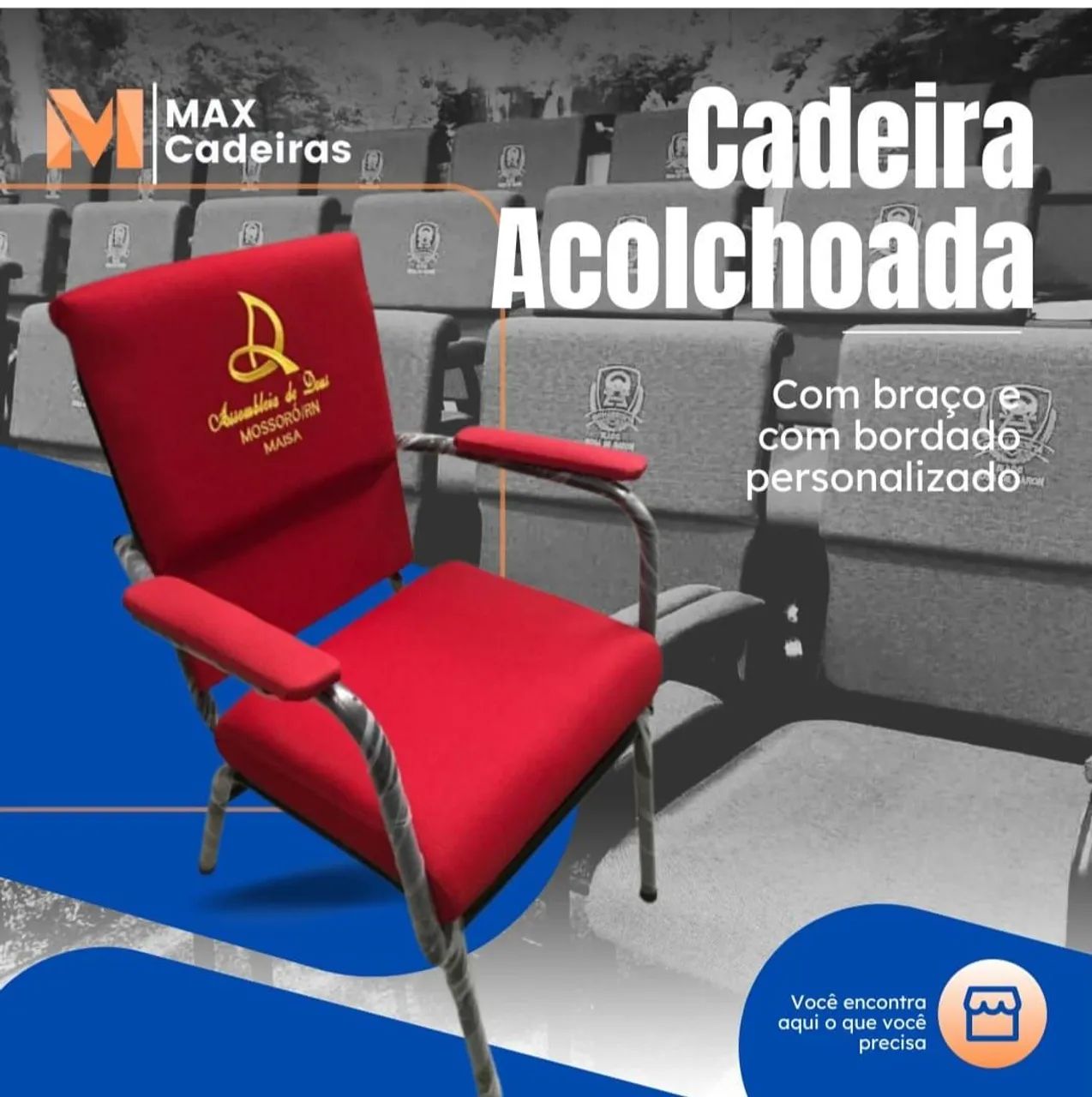 Cadeiras acolchoada com braço e sem braço  - Foto 5