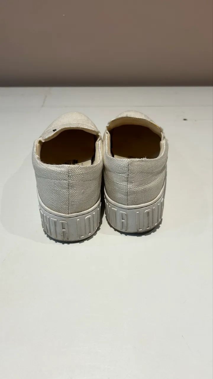 Tênis Slip On Flatform Santa Lolla Bege - Foto 5