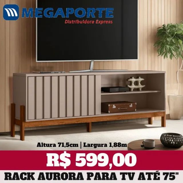 Rack Bancada 1,88m para TV até 70 Polegadas (Novo) Entrega Grátis!  - Foto 2