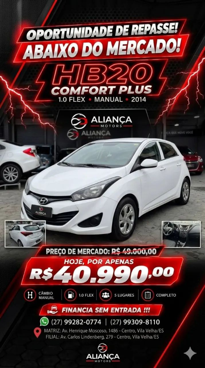 Hyundai Hb20 HB20 Comf./C.Plus/C.Style 1.0 Flex 12V 2014