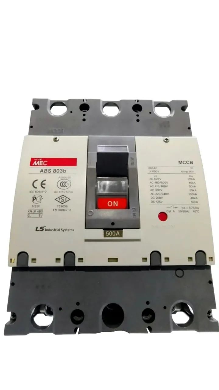 Disjuntor Caixa Moldada LS-Mod. ABS803b-500A-AC/DC p/ entrada de energia, sistema solar. - Foto 3