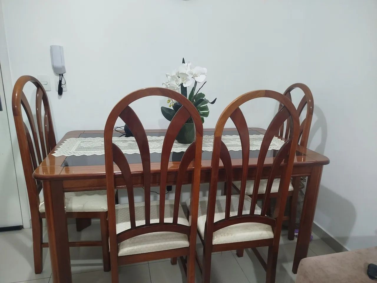 Mesa 6 cadeiras mogno - Foto 4