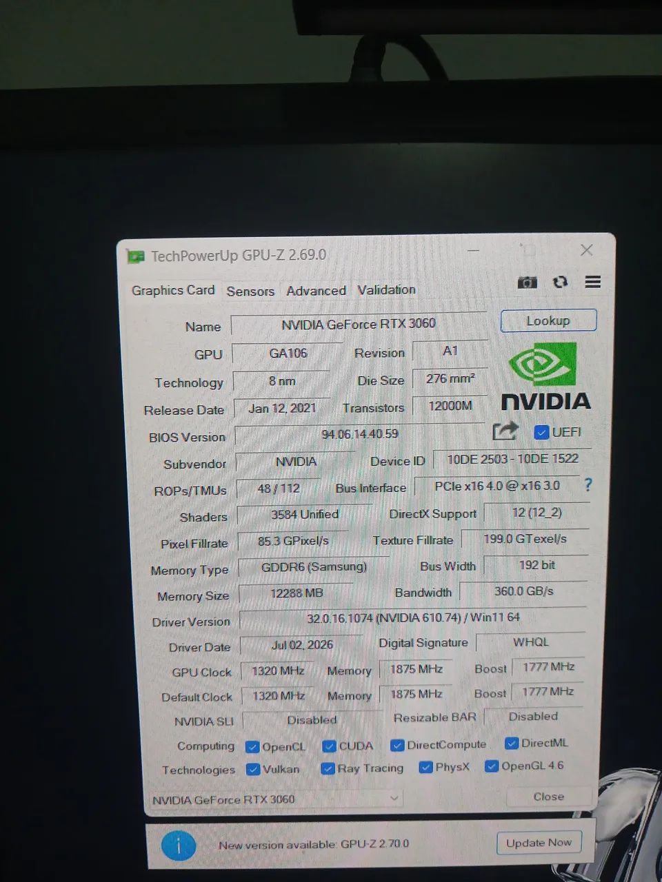 Placa de vídeo Rtx 3060 12g. NÃO ENVIO - Foto 5
