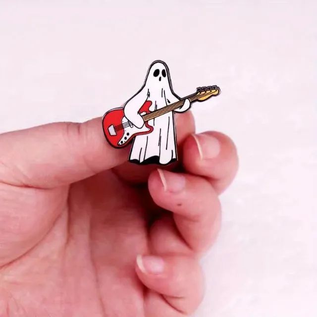 Broche Fantasma Guitarrista Pin De Lapela Wow!!! - Foto 3