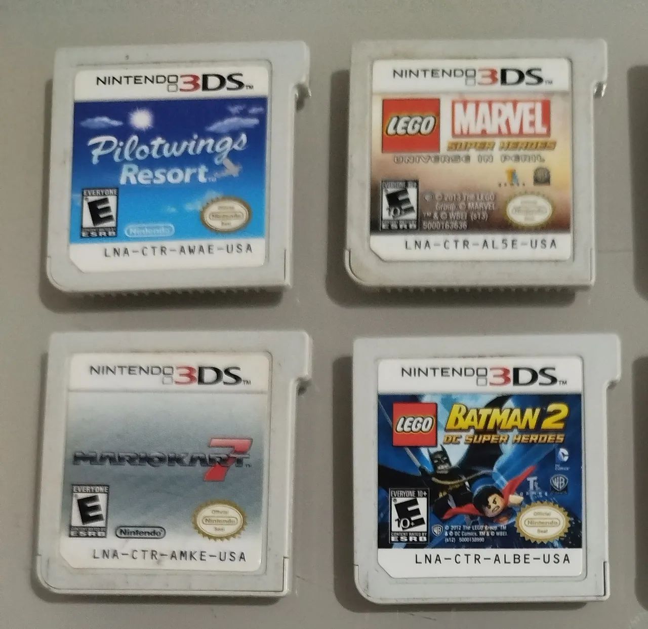 4 jogos 3ds Mario Kart Lego Marvel e Batman e Mais