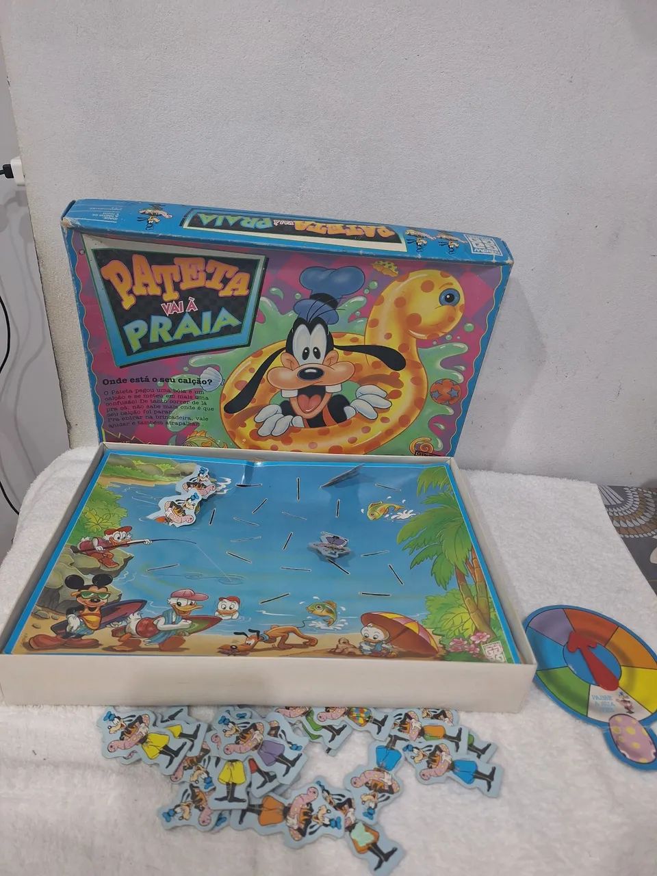 Jogo de tabuleiro anos 90 Pateta vai a praia Grow Disney (leia a descrição) raridade 