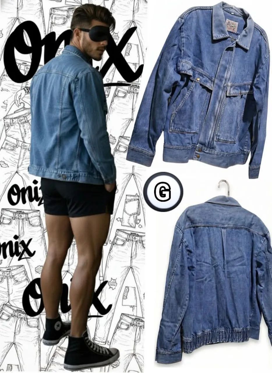 Estilosa Jaqueta Vintage Onix Jeans Tamanho G Relíquia! Mto Linda Perfeita P/ compor Look!