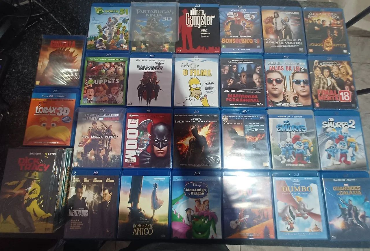 Lote Filmes DVDs e Bluray Leia a Descrição