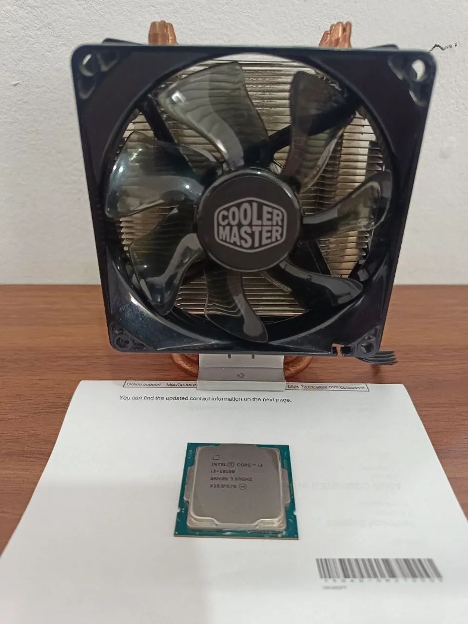 Processador Intel Core I3 10100 e Cooler Master Hyper T4
