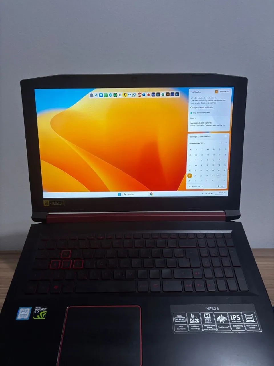 Notebook Acer Nitro 5 NTZ 1050ti | 16GB de RAM com 1T | SSD m2 256gb nvme ss510 - Foto 4