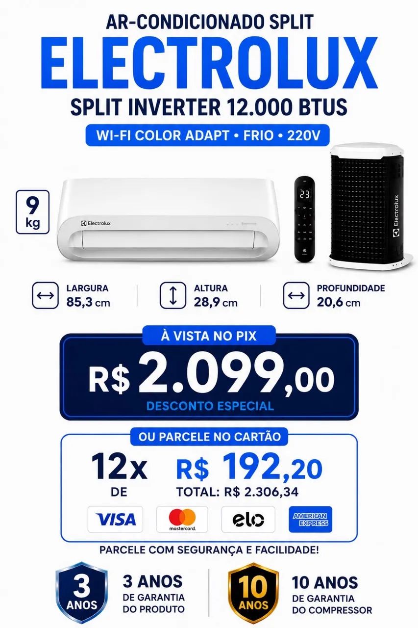 Split Electrolux Inverter com Wi-Fi - Foto 2