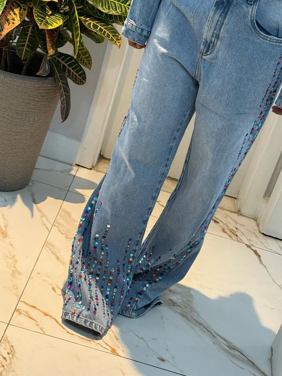 Calça Jeans Wide Leg Amarante Brasil