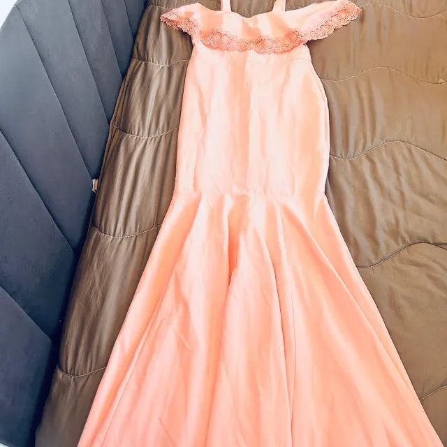 Vestido longo rosa