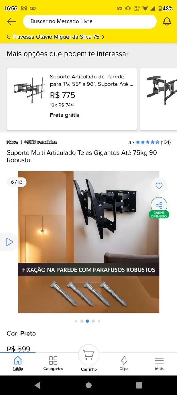 Suporte pra TV 50 a 100 polegadas  - Foto 6
