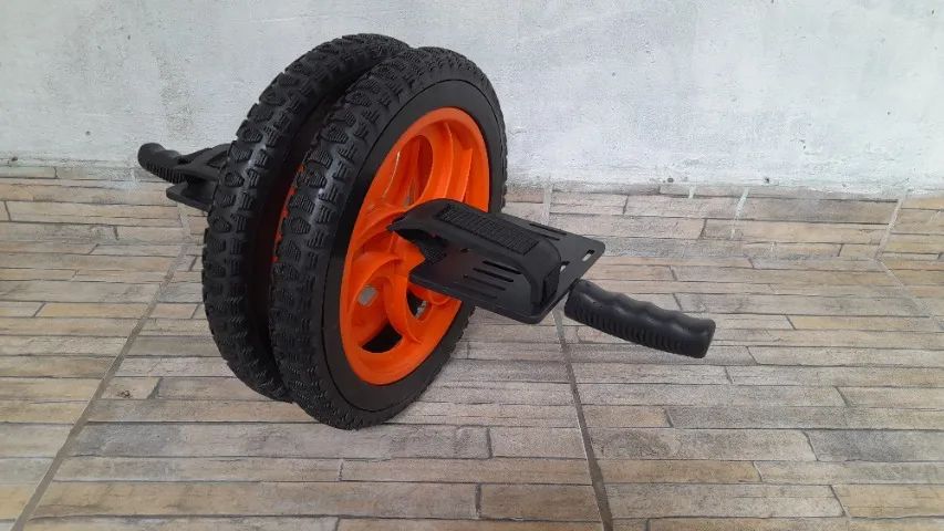 Roda dupla para exercício abdominal mãos e pés