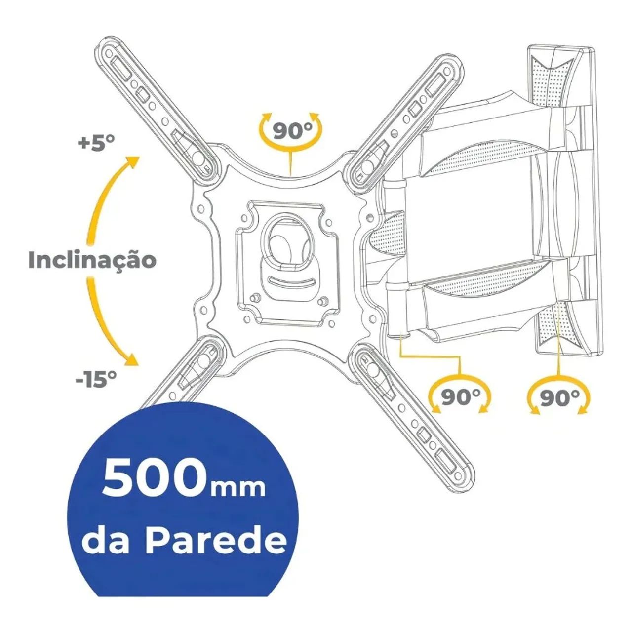 2 Suportes Articulados Para Tv Até 70 Polegadas - Foto 4