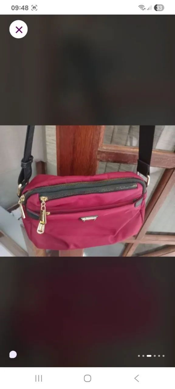 Bolsa feminina transversal Golden Fenix 