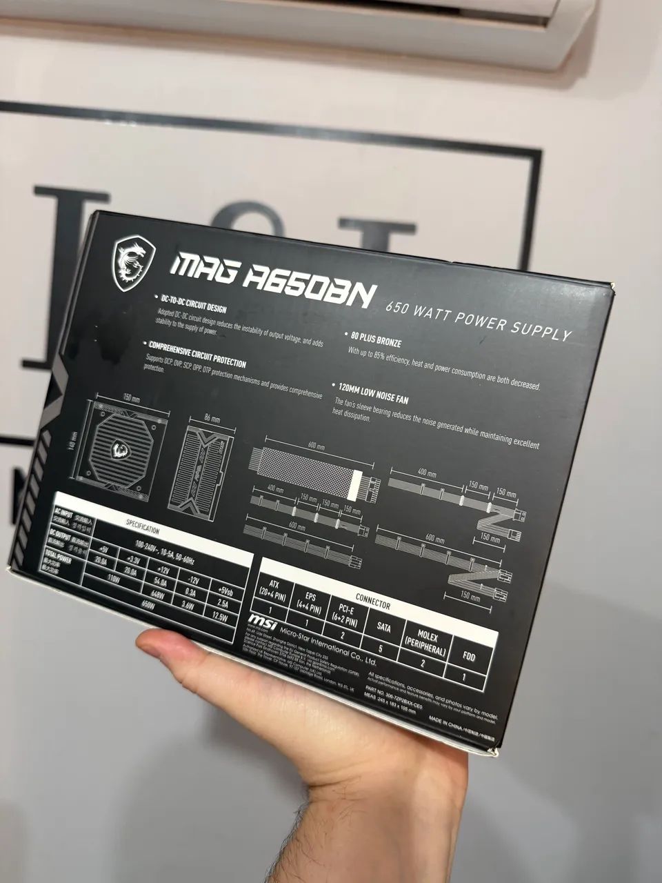 FONTE MSI MAG 650W 80 PLUS BRONZE - Foto 3
