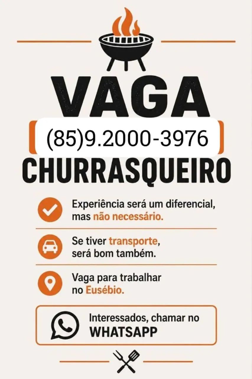 Vaga para Churrasqueiro 