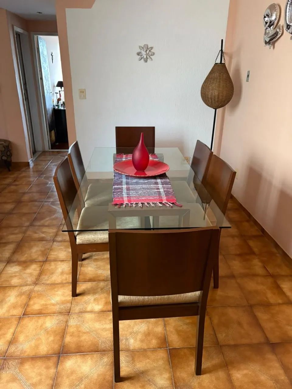 Mesa Vidro 6 Lugares