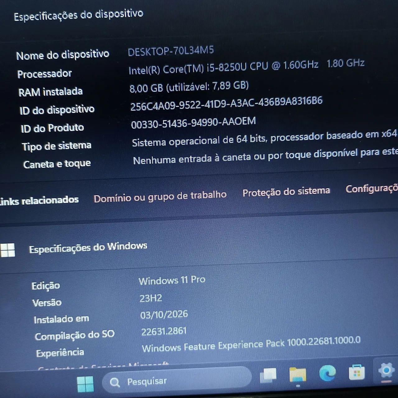 Lote 05 notebook Hp i5 oitava com 8 de ram  - Foto 3