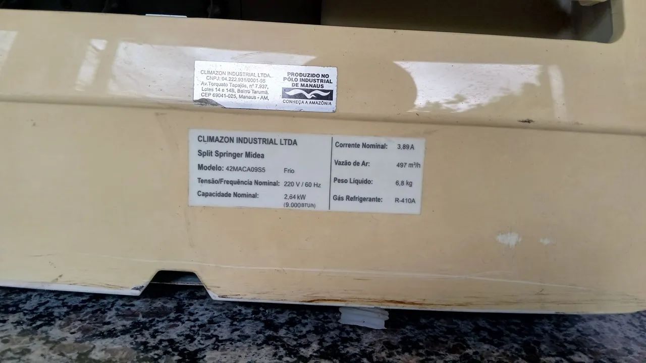AR CONDICIONADO SPRINGER MIDEA 24 MIL BTUS  VALOR. 1.200 PRA SAIR RÁPIDO.  TEM NEGOCIAÇÃO  - Foto 3