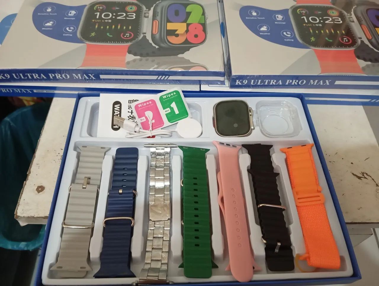 Novo Smart Watch K9 Ultra Pro Max Seri 10 49mm com 7 Pulseiras Esporte - Foto 5