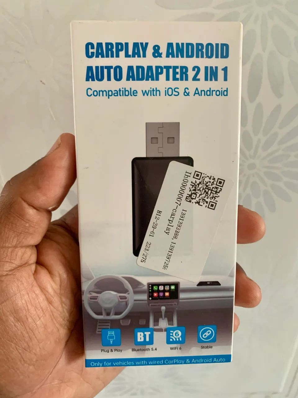  Carplay Adaptador Sem Fio Car Play Android Auto 2 Em 1 Usb Car Play Wireless Automático