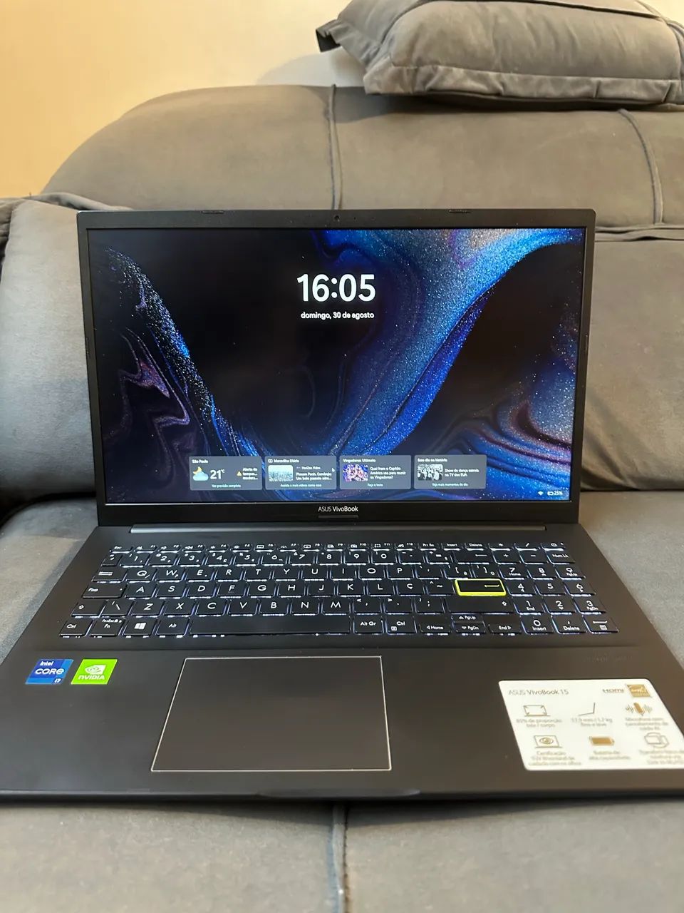 Notebook ASUS Vivobook 15 Intel i7 11ª - 16GB Ram - Placa de vídeo GeForce - Foto 3