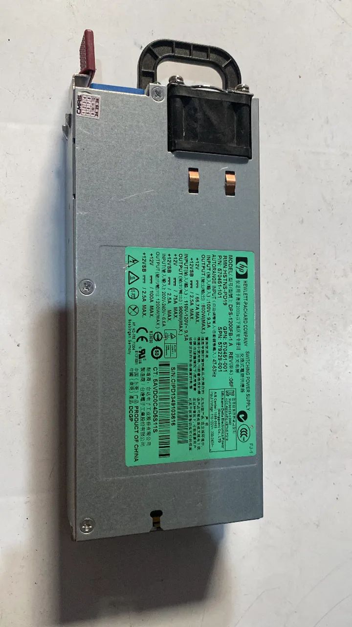 Fonte Para Servidor HP 1200Watts  - Foto 2