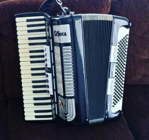 Lindo Acordeon Italiano La Tosca Tuxedo 120 Baixos Profissional Gaita Sanfona Acordeom